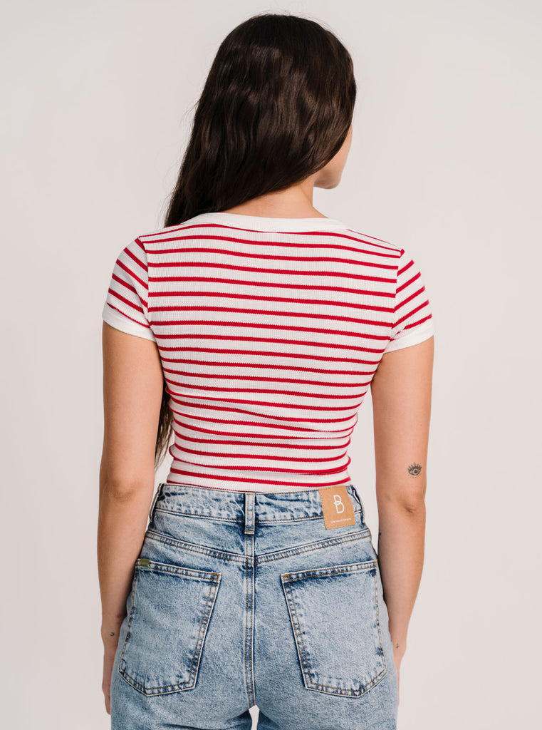 CROP COTIDIANO NAUTICO ROJO