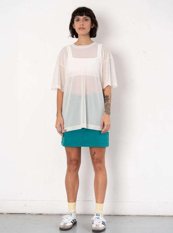 CAMISETA MESH OVERSIZED  MARFIL