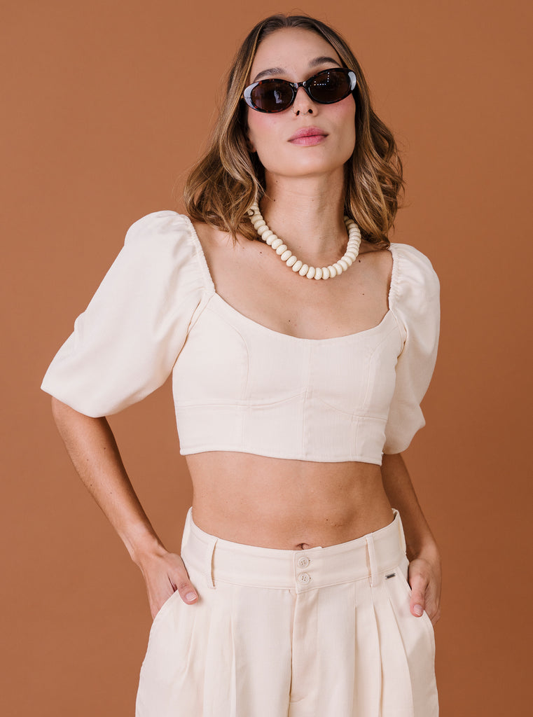 BLUSA CORSET MANTEQUILLA