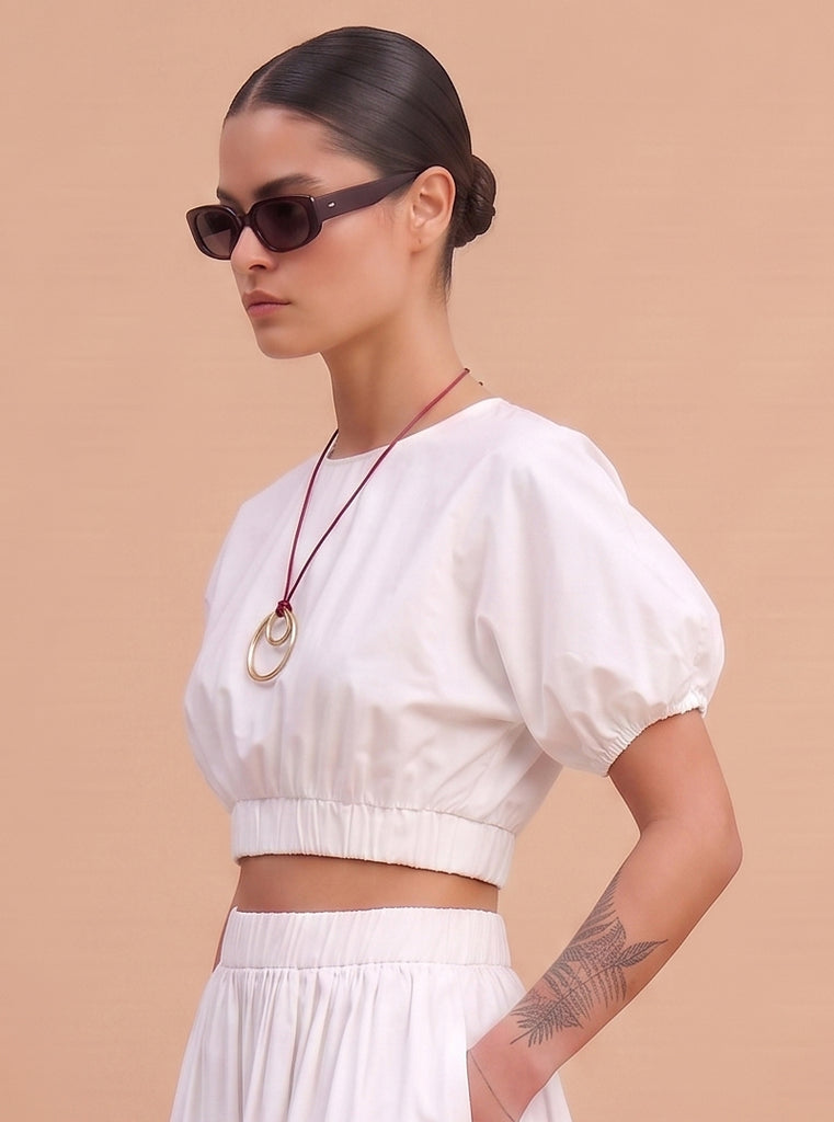 BLUSA GLOBO BLANCA