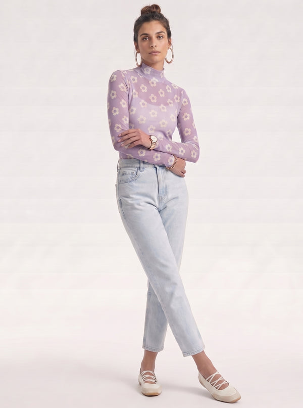 CAMIBUSO MESH LILA FLORES