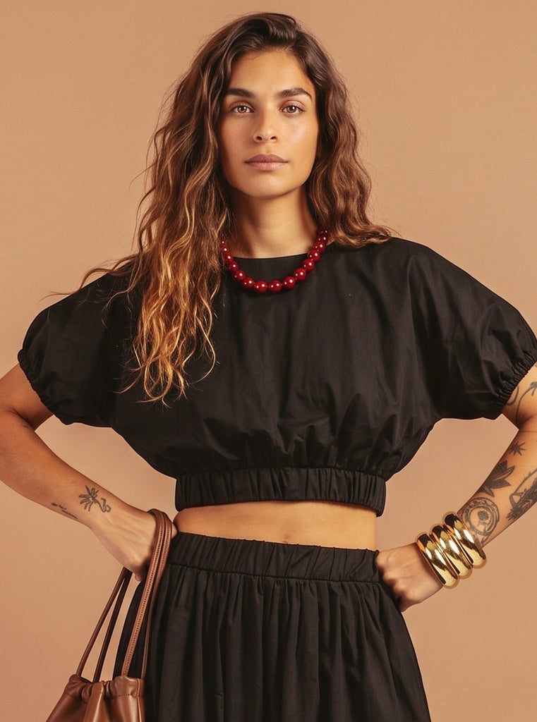 BLUSA GLOBO NEGRA