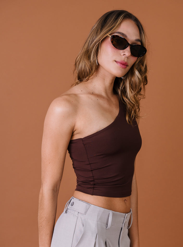 BLUSA ASIMÉTRICA  MOCA