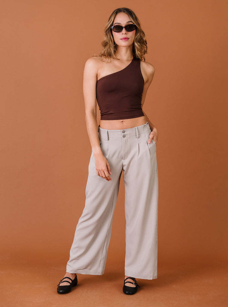 BLUSA ASIMÉTRICA  MOCA
