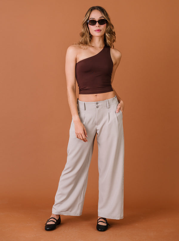 BLUSA ASIMÉTRICA  MOCA