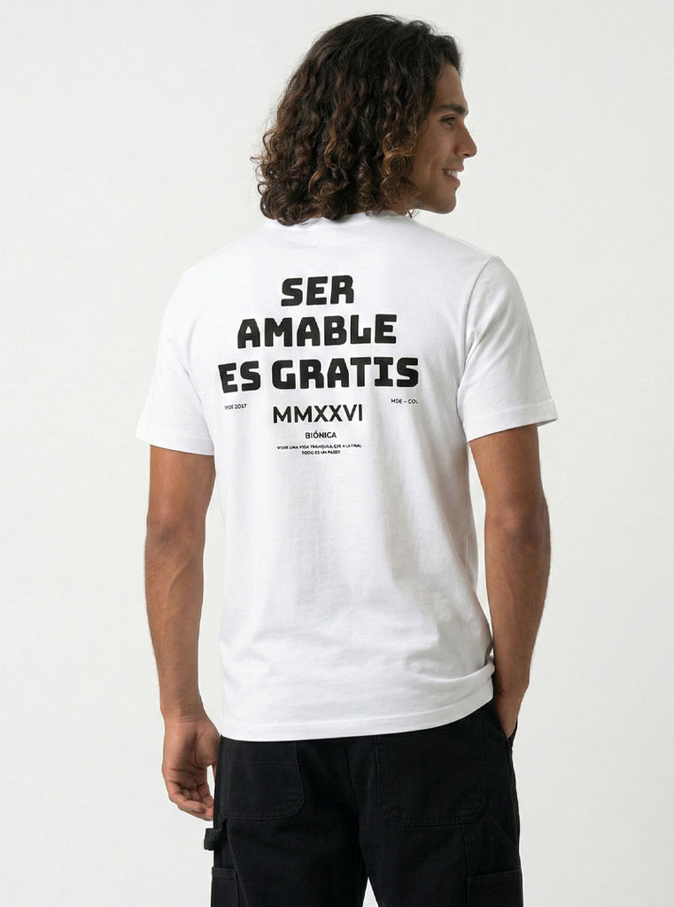 CAMISETA SER AMABLE ES GRATIS