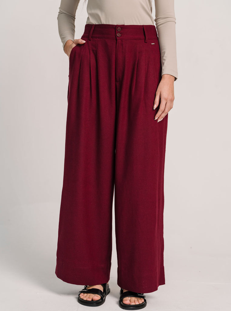 PANTALÓN CANVAS VINO