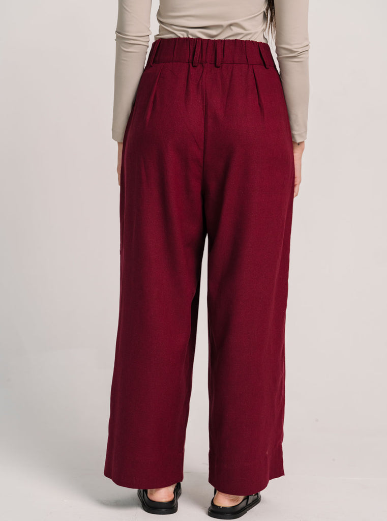 PANTALÓN CANVAS VINO