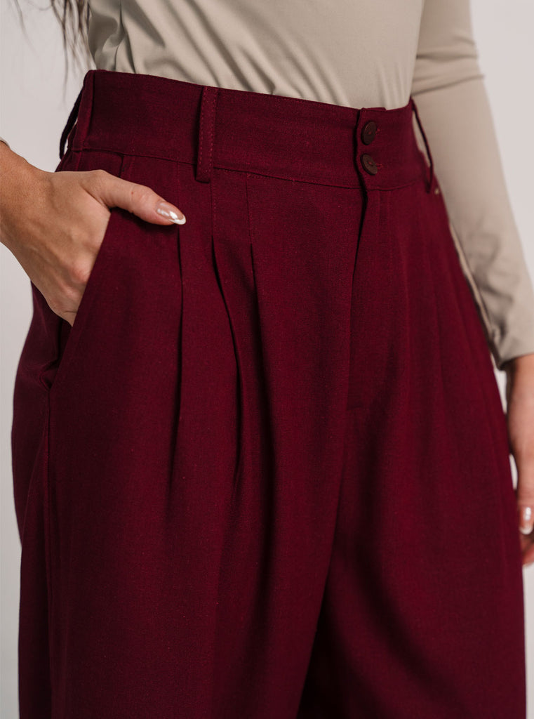 PANTALÓN CANVAS VINO