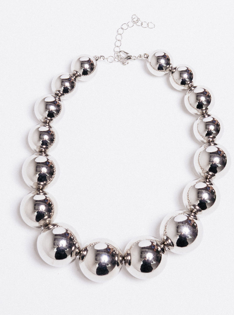 COLLAR BOLAS CROMADAS