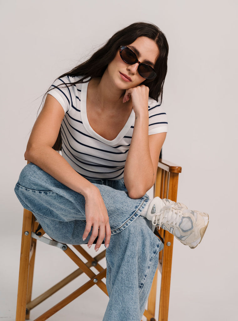 CROP COTIDIANO NAUTICO AZUL