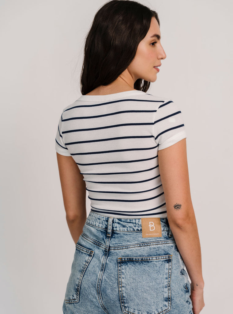 CROP COTIDIANO NAUTICO AZUL