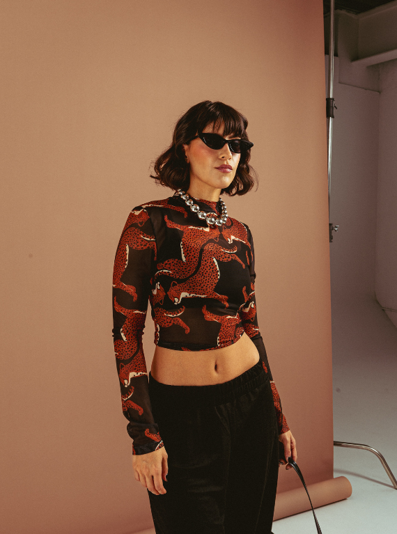 CAMIBUSO MESH LEOPARDO