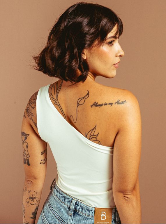 BLUSA ASIMÉTRICA MARFIL