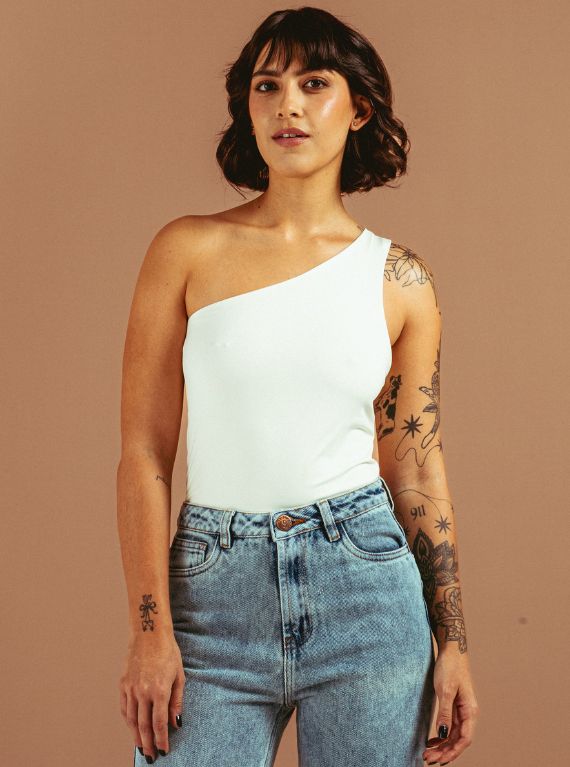 BLUSA ASIMÉTRICA MARFIL