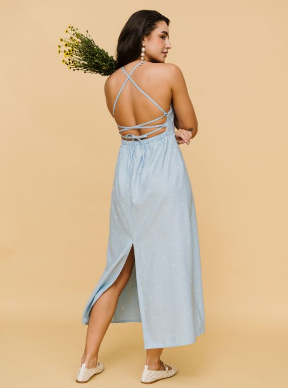 VESTIDO AZUL DOTS
