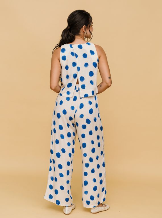 PANTALÓN DOTS AZULES