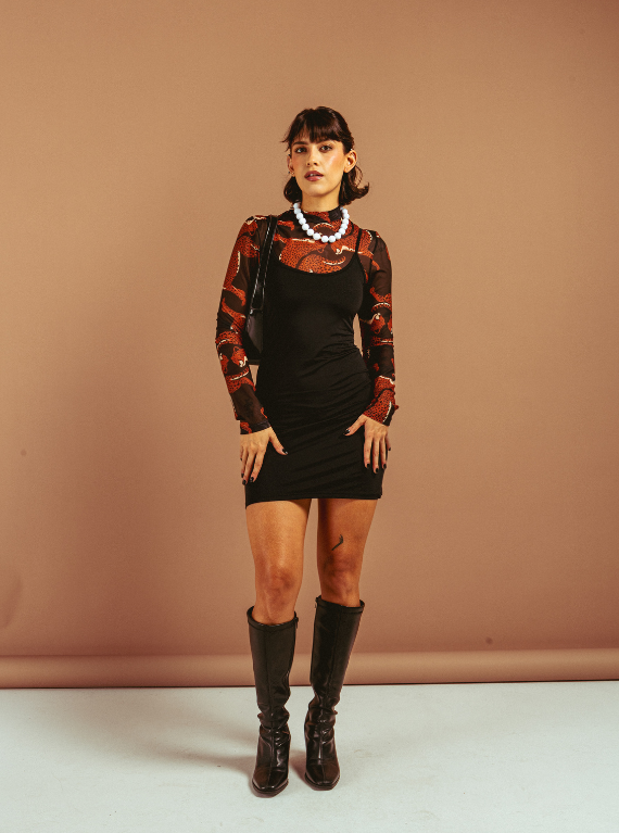 FORRO VESTIDO LEOPARDO