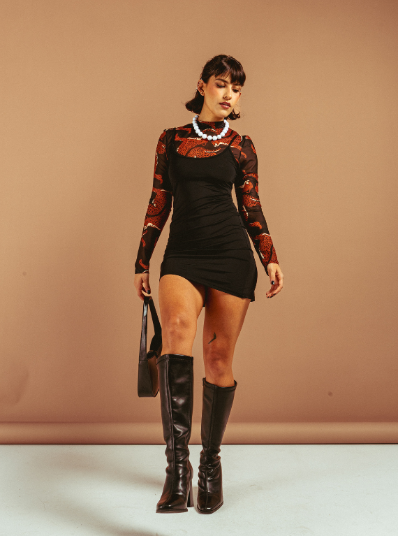 FORRO VESTIDO LEOPARDO