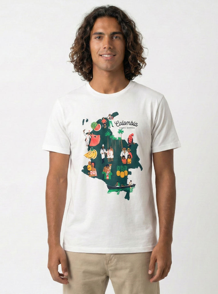 CAMISETA HOMBRE MAPA ETNICO