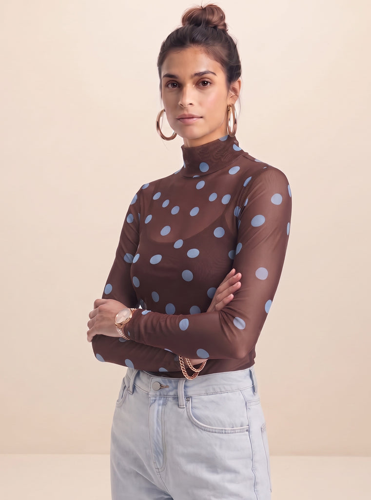 CAMIBUSO MESH DOTS AZULES