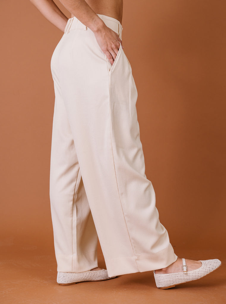 PANTALÓN CANVAS MANTEQUILLA