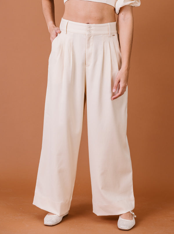 PANTALÓN CANVAS MANTEQUILLA