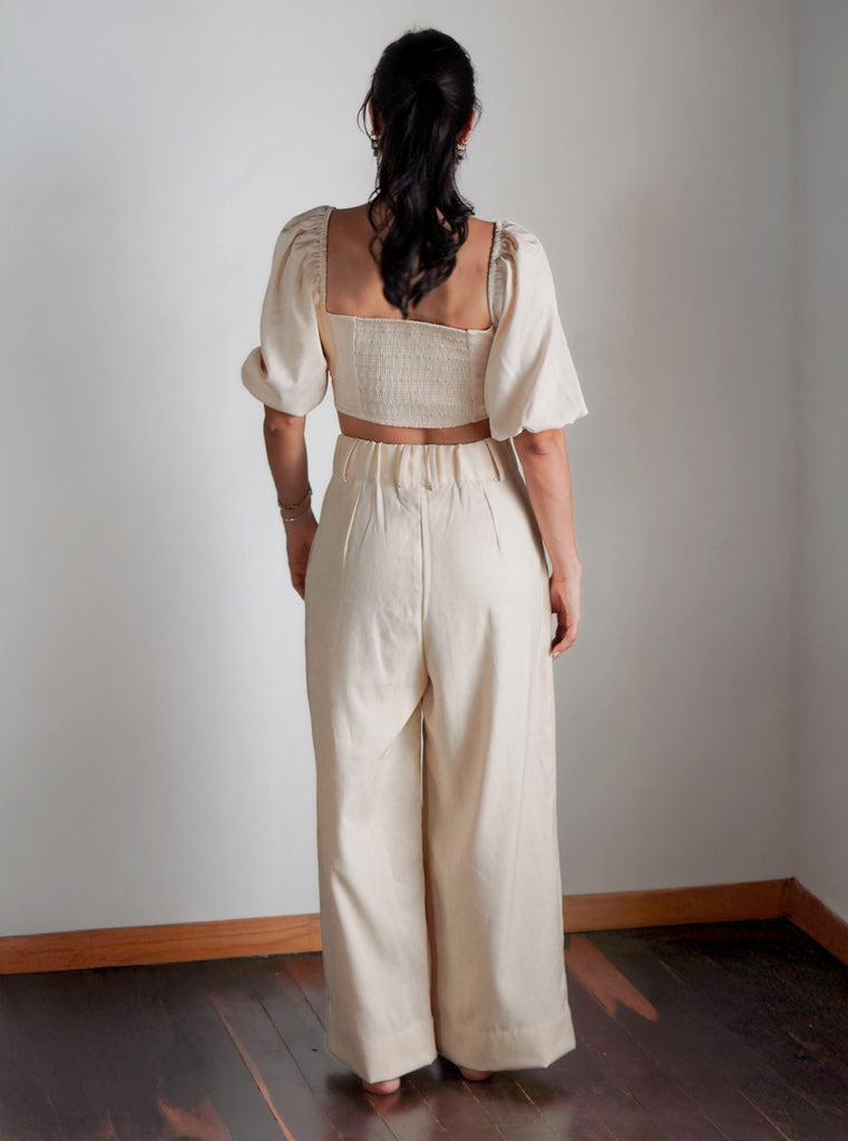 PANTALÓN CANVAS MANTEQUILLA