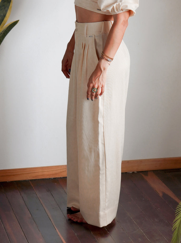 PANTALÓN CANVAS MANTEQUILLA