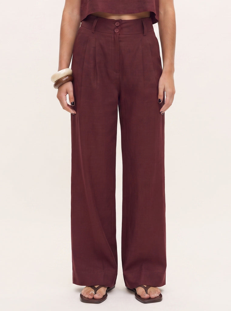 PANTALÓN CANVAS VINO