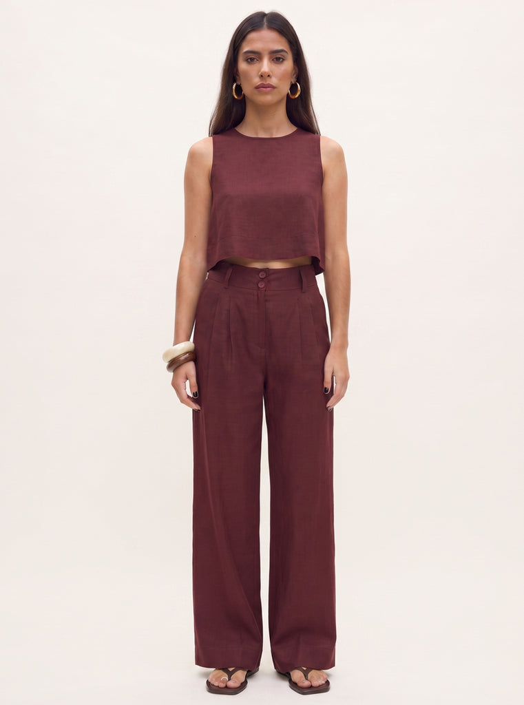 PANTALÓN CANVAS VINO