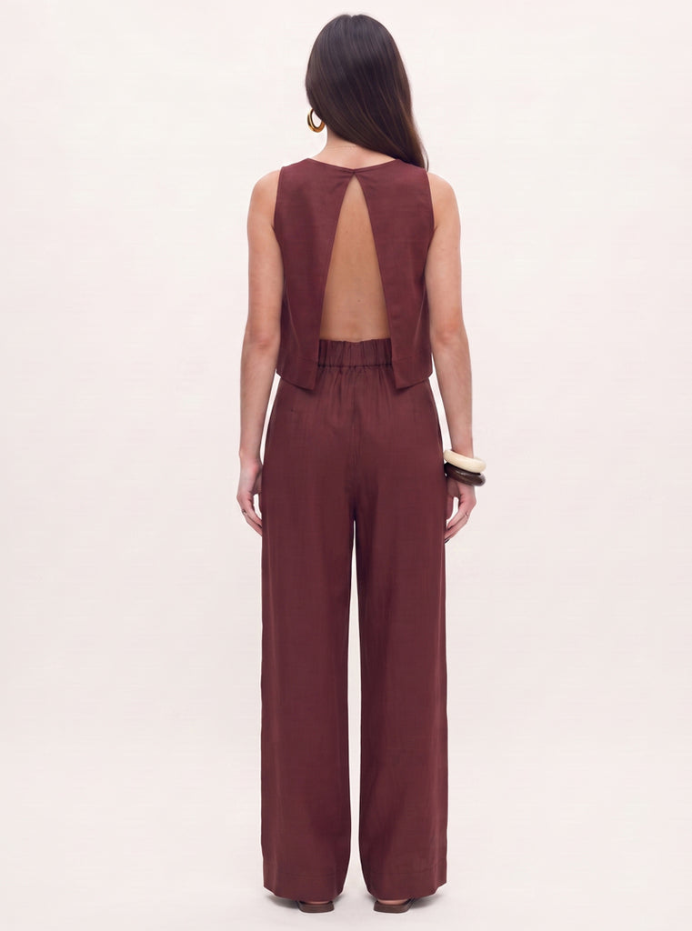 PANTALÓN CANVAS VINO
