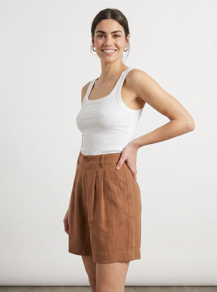 SHORT MESTIZO CAQUI