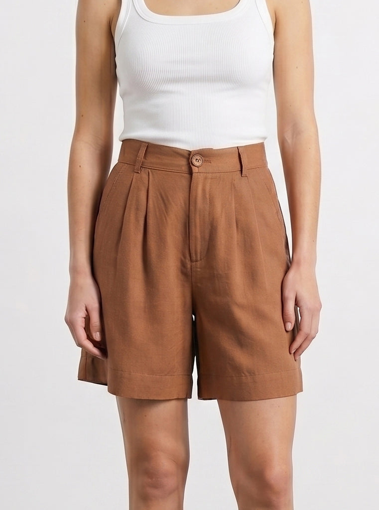 SHORT MESTIZO CAQUI