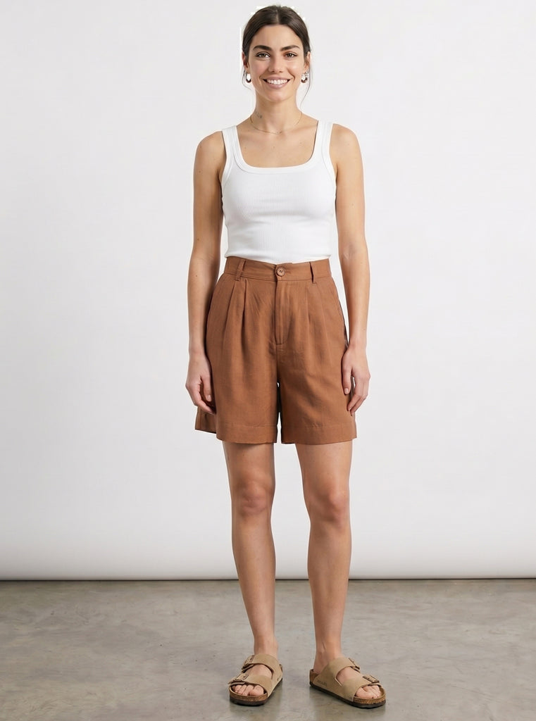 SHORT MESTIZO CAQUI