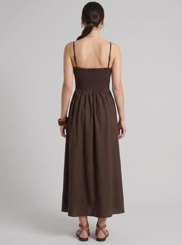 VESTIDO ECLIPSE CAFÉ