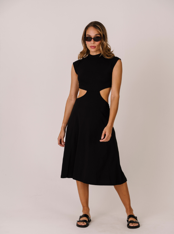 VESTIDO CUT-OUT NEGRO