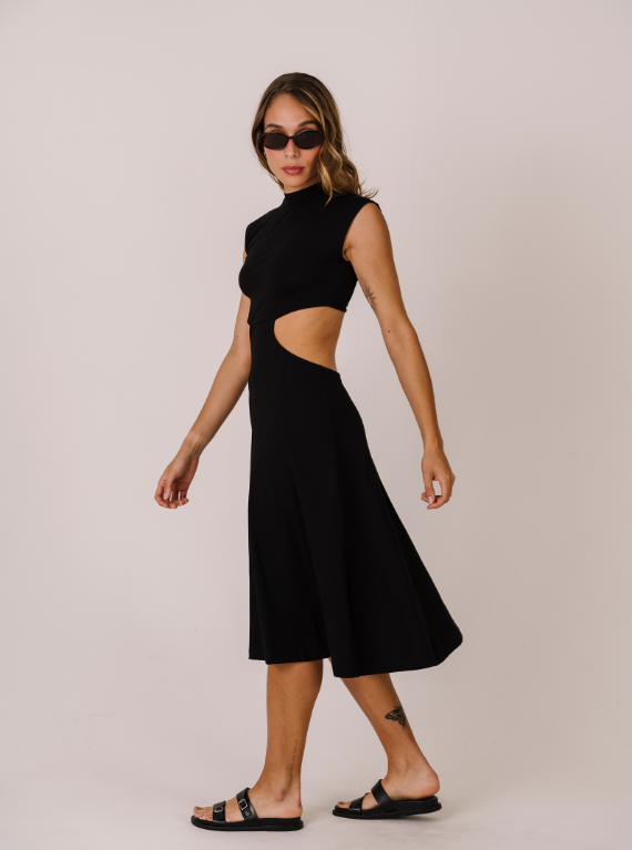 VESTIDO CUT-OUT NEGRO