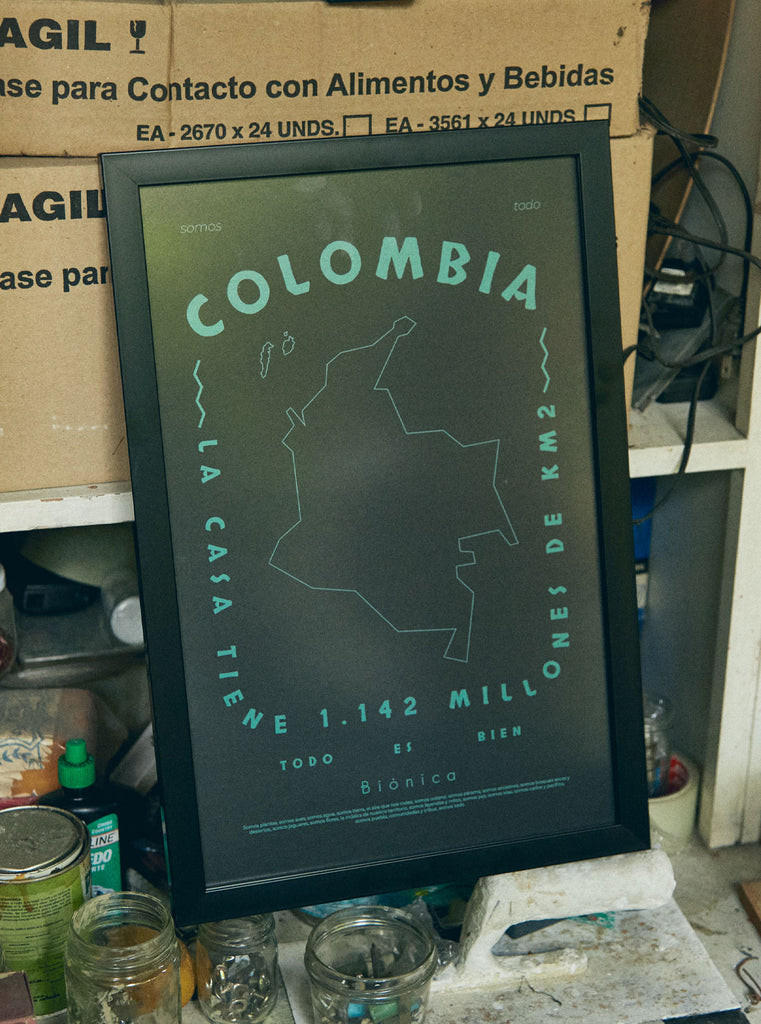 AFICHE MAPA COLOMBIA NEO