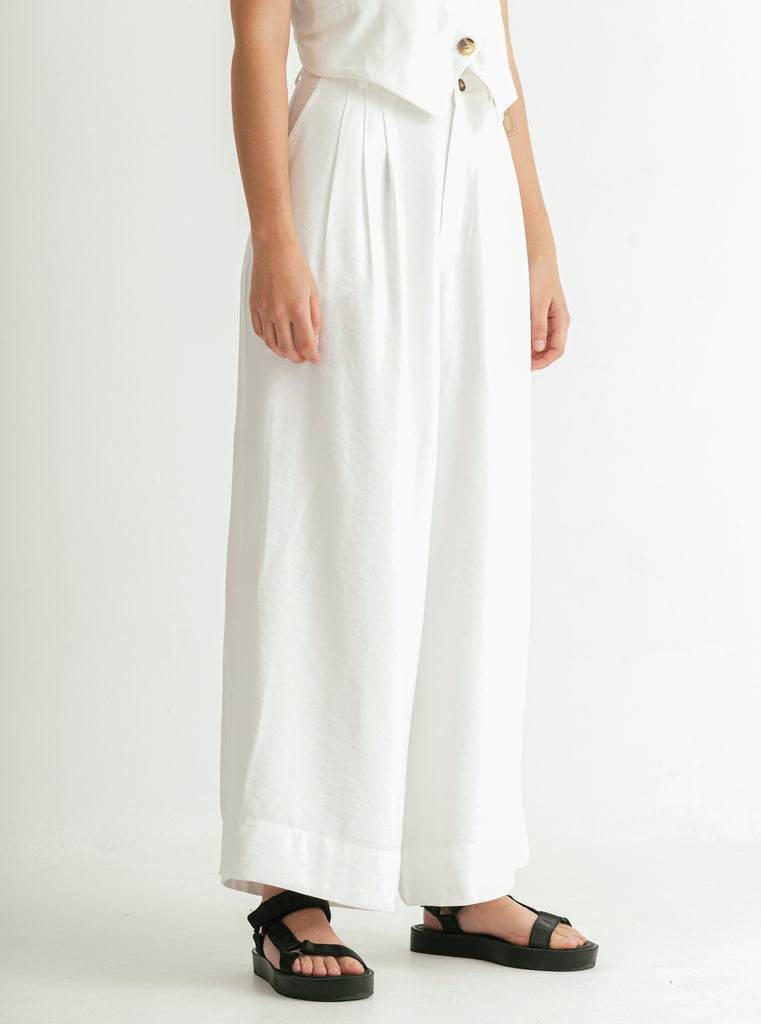 PANTALÓN CANVAS IVORY CRAQUELADO